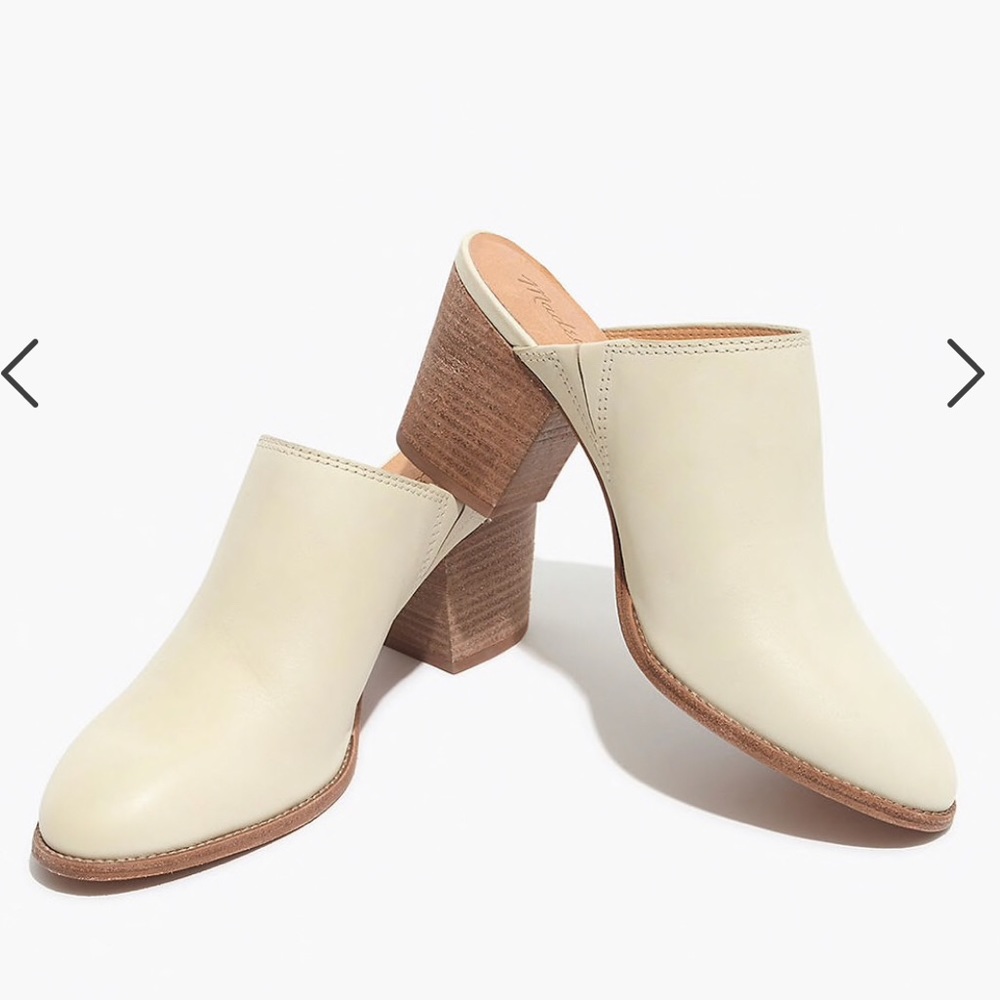 Madewell The Harper Mule, White, Size 9